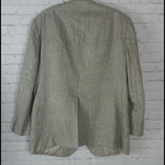 Silfino Mens Tan Pure Silk Sport Blazer Sz. 40R - Picture 3 of 5